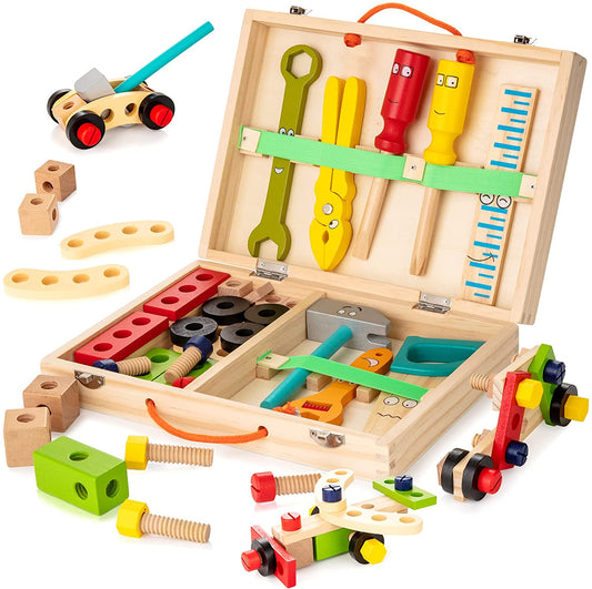 Little Builder Wooden Tool Set STEM Construction Workshop