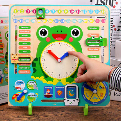 Wooden Calendar Clock – Educational Learning Toy for Kids