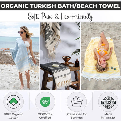 Experience Ultimate Comfort with Our 100% Certified Organic Turkish Cotton Towels