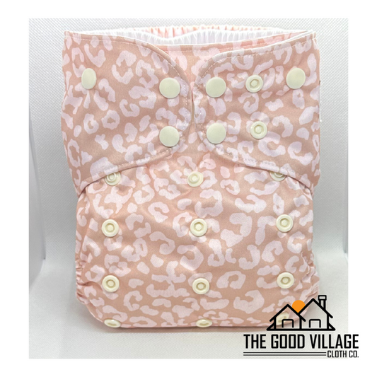 One Size Pocket Diaper | Neutral Leopard