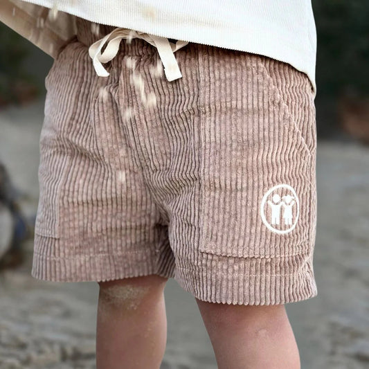 Yamba Tan Corduroy Shorts for Kids – GOTS Certified Organic Cotton, Relaxed Fit, Vintage-Inspired & Durable