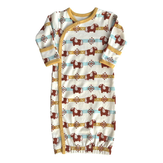 GOTS Certified Organic Cotton Gown - Aztec Pony