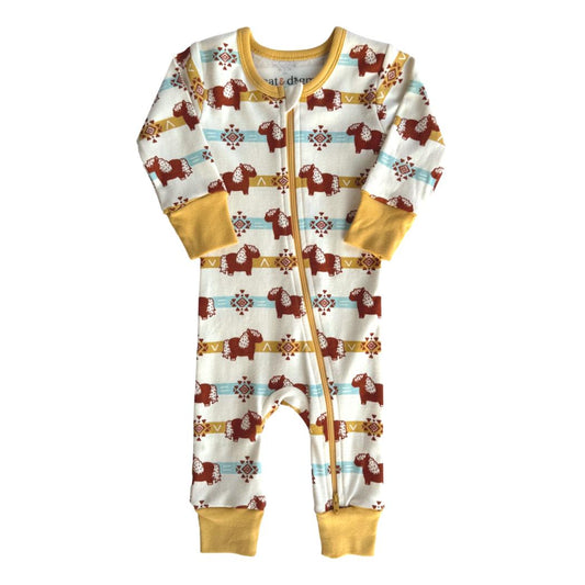 GOTS Certified Organic Cotton Zippy - Aztec Pony