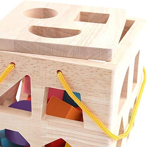 Drop Match Learn Wooden Shape Sorter for Toddlers Ages 2+