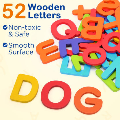 My First ABC Adventure Wooden Flash Cards & Letter Matching Learning Kit