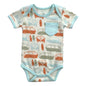 GOTS Certified Organic Cotton Short Sleeve Bodysuit - Vintage Busses
