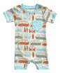 GOTS Certified Organic Cotton Short Sleeve Romper - Vintage Busses