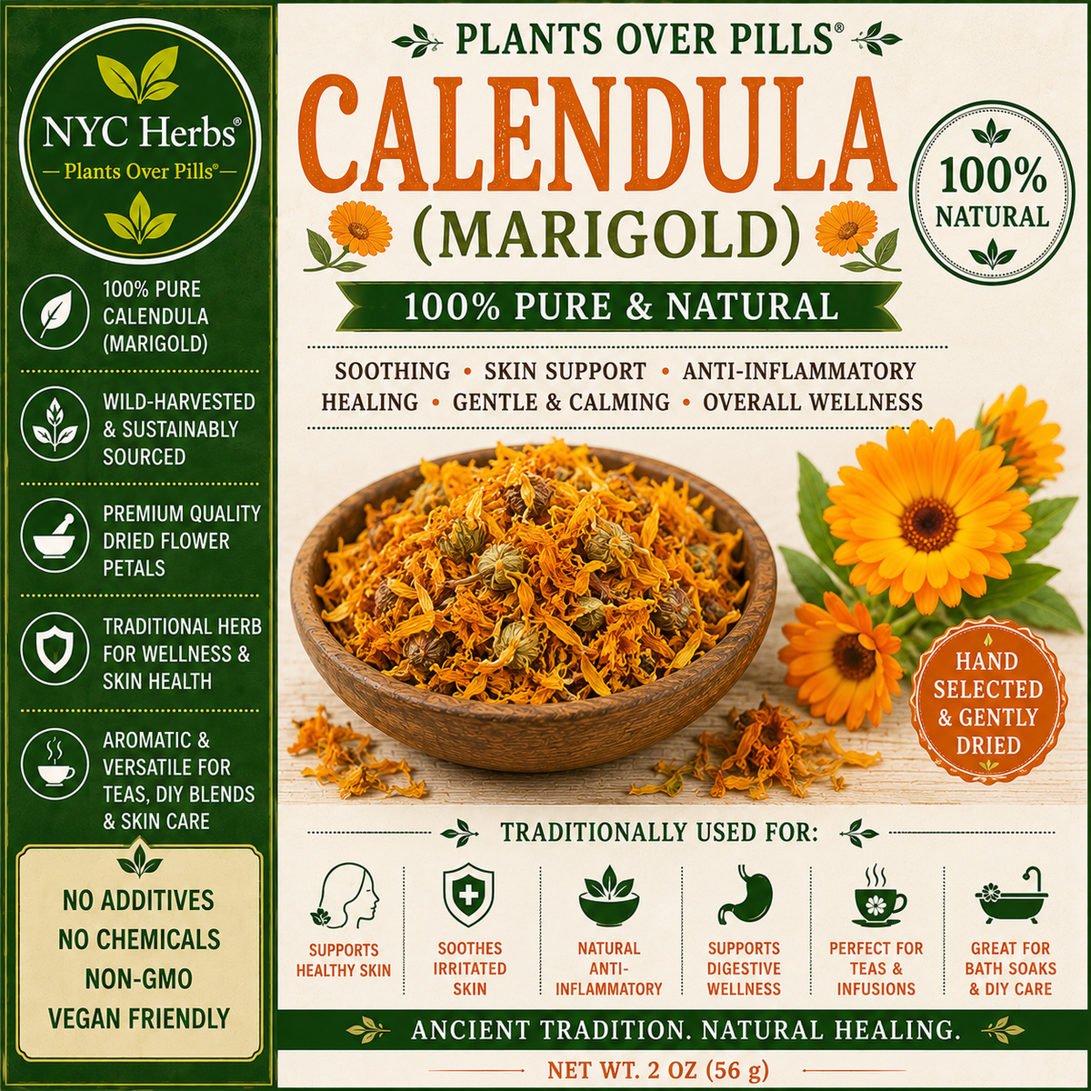 Calendula (Marigold) | Skin Healing & Inner Glow