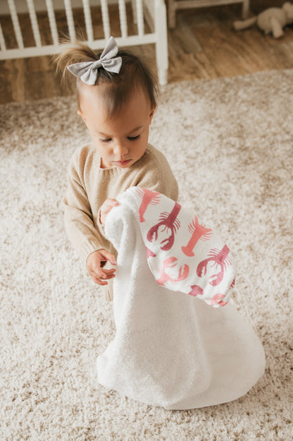 My Little Lobster Hooded Baby Towel