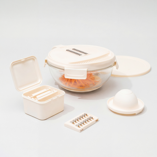 Multipurpose Glass Grater/Salad Bowl