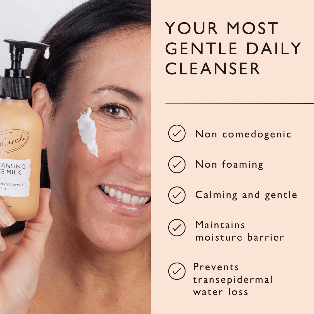 Cleansing Face Milk with Oat Powder + Aloe Vera