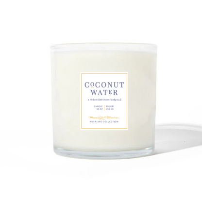 Coconut Water x @Dontletthemfoolyou2 Natural Candle 55oz Rosaline Collection