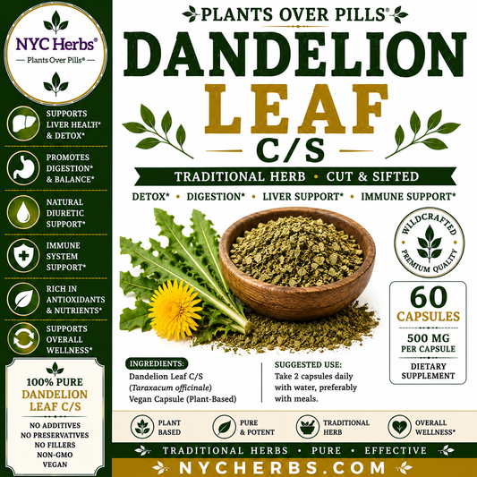 Dandelion Leaf c/s | Alkalizing Balance & Gentle Cleansing