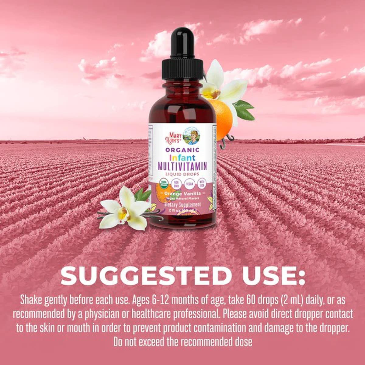 Mary Ruth's® Organic Infant Multivitamin with Iron Liquid Drops