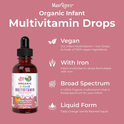 Mary Ruth's® Organic Infant Multivitamin with Iron Liquid Drops