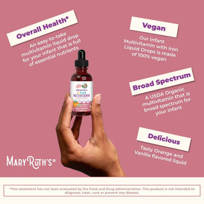 Mary Ruth's® Organic Infant Multivitamin with Iron Liquid Drops