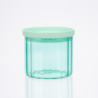 Glass Canister Set & Glass Lid - Diamond Blue