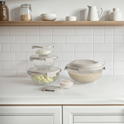 Borosilicate Glass Mixing Bowl Set (5 Bowls)