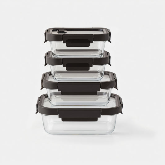 Rectangular Glass Container Set