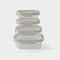 Rectangular Glass Container Set