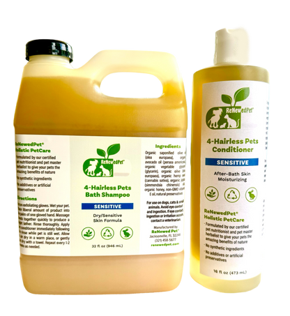 4-HAIRLESS PETS SENSITIVE SHAMPOO & CONDITIONER