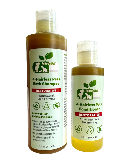 4-HAIRLESS PETS RESTORATIVE SHAMPOO & CONDITIONER