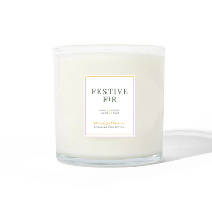 Festive Fir Natural Candle 55oz Rosaline Collection
