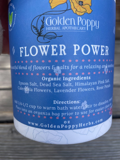 Flower Power Bath Salts, 14 oz Tube