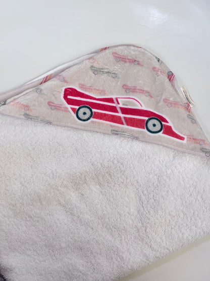 Zoomies Race Car Hooded Baby Towel