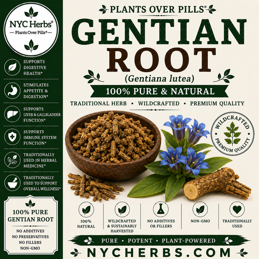 Gentian Root c/s | Potent Bitter & Appetite Stimulant