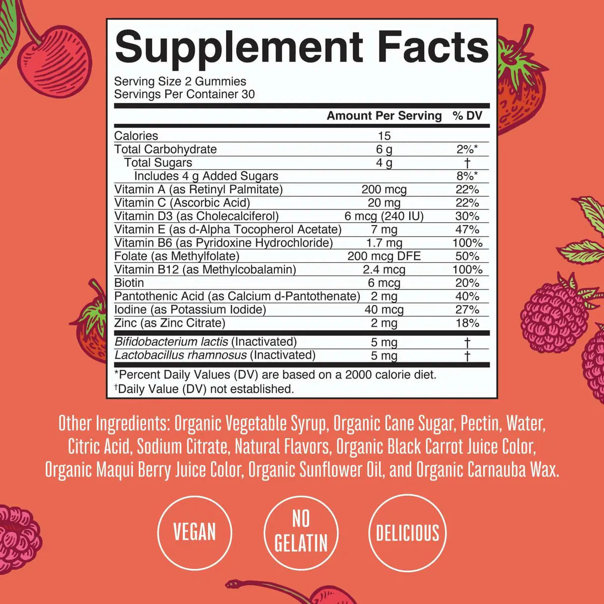 Mary Ruth's® Organic Kids Multivitamin + Postbiotic Gummies