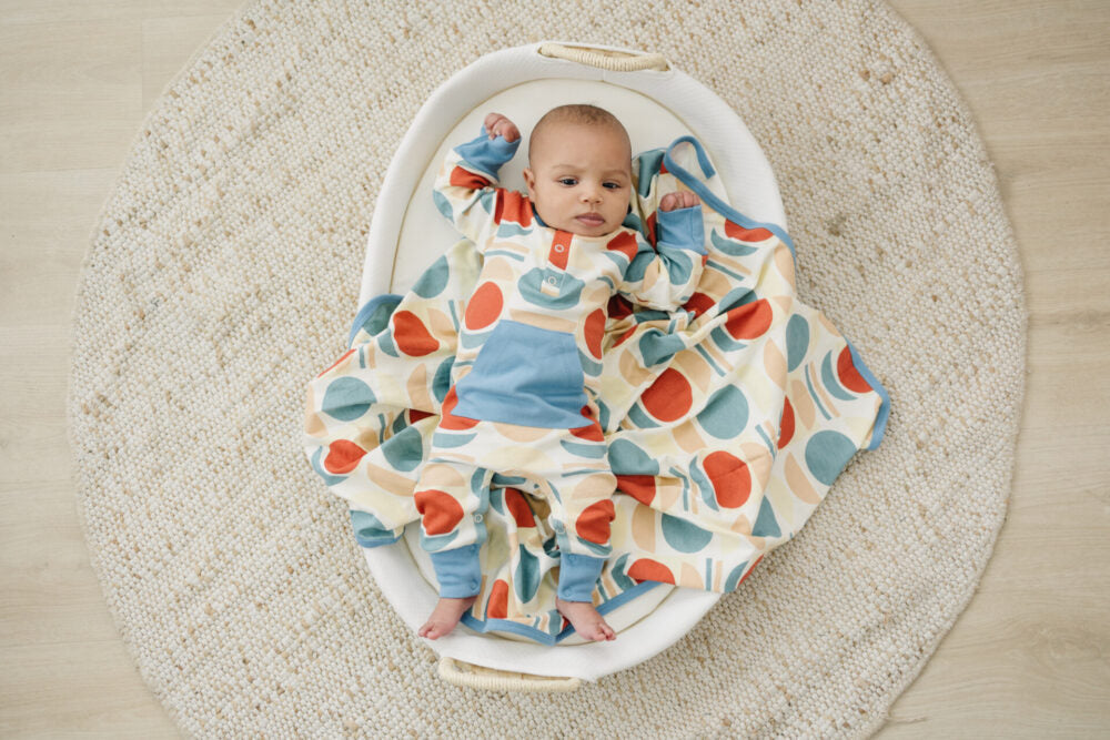 GOTS Certified Organic Cotton Playsuit - Geometric Moon