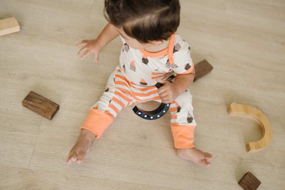 GOTS Certified Organic Cotton Short Sleeve Bodysuit - Gnome