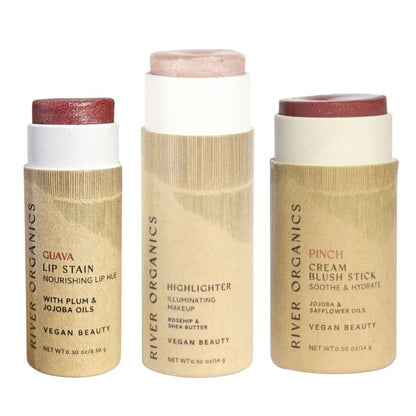 Lip + Highlighter + Blush Set