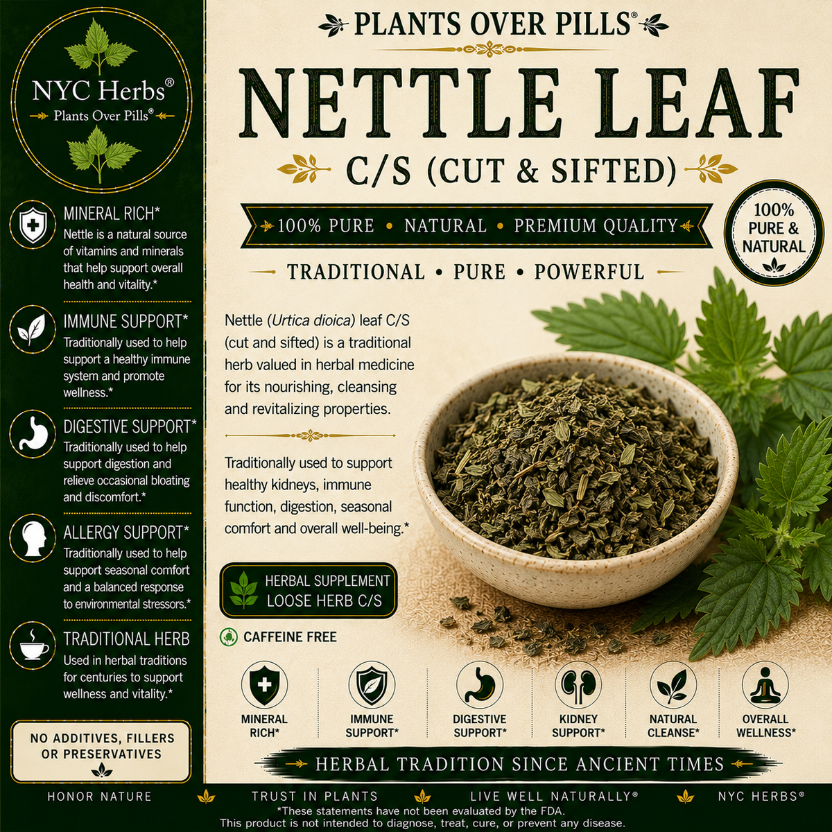 Nettle Leaf | Mineral-Rich Strength & Vital Energy