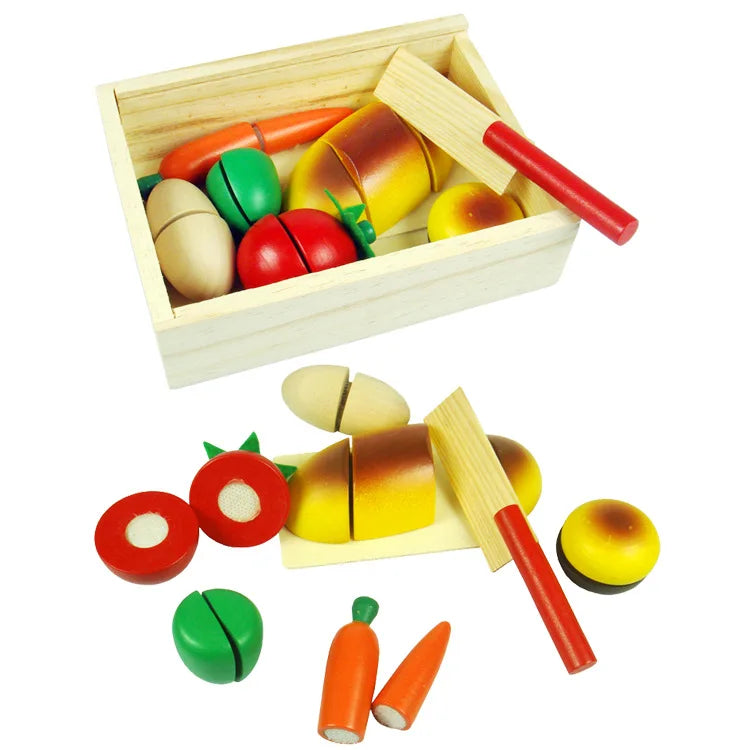 Wooden Fruit and Vegetable Pretend Play Set