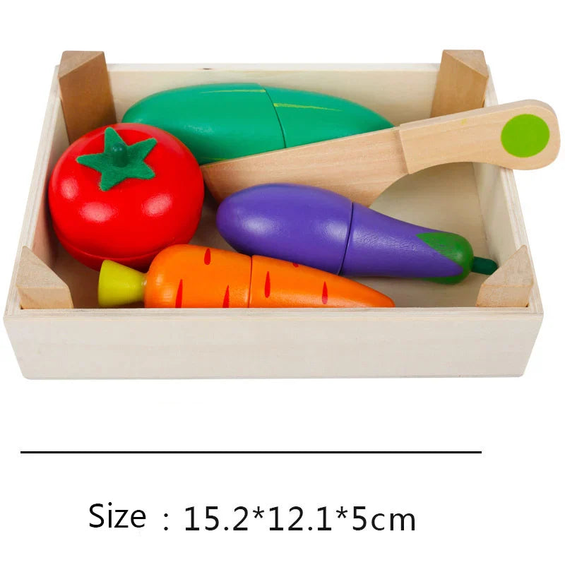 Wooden Fruit and Vegetable Pretend Play Set