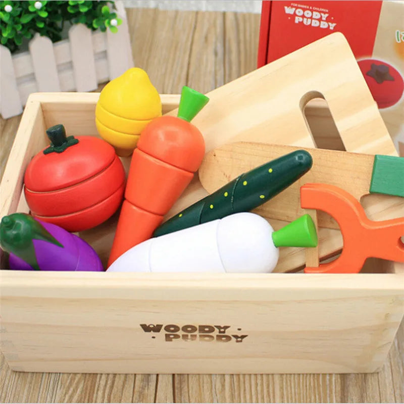 Wooden Fruit and Vegetable Pretend Play Set