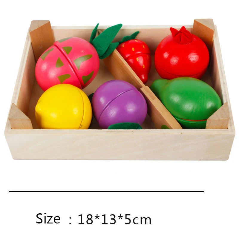 Wooden Fruit and Vegetable Pretend Play Set