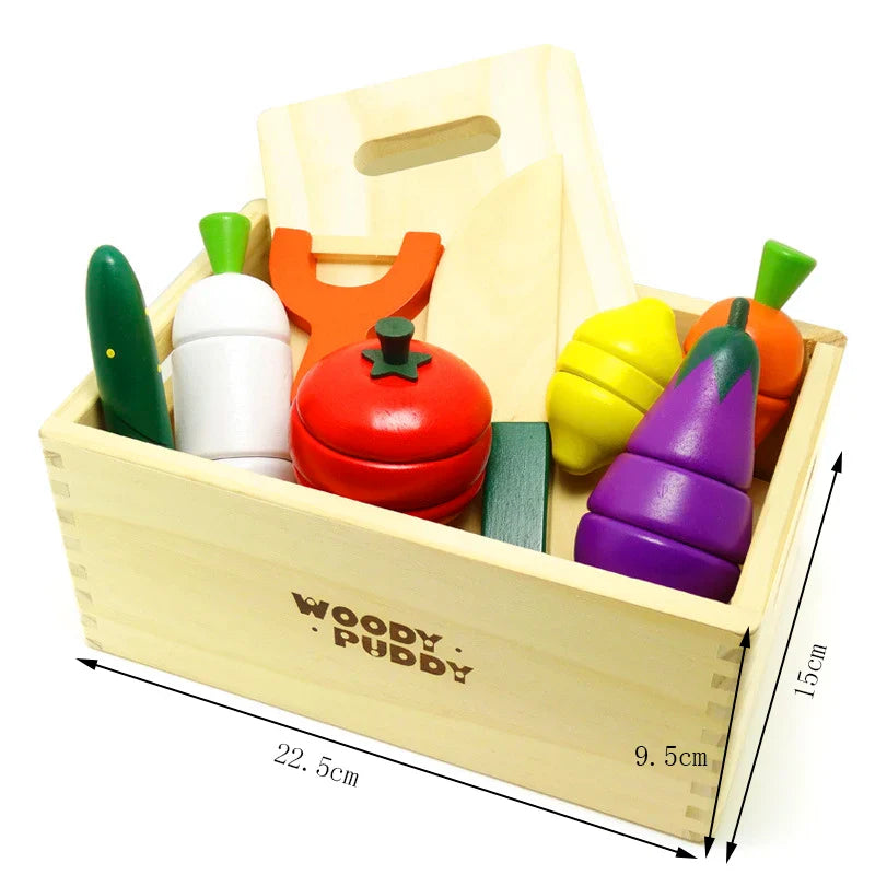 Wooden Fruit and Vegetable Pretend Play Set