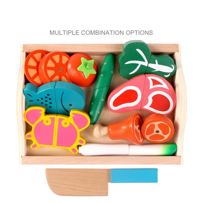 Wooden Fruit and Vegetable Pretend Play Set