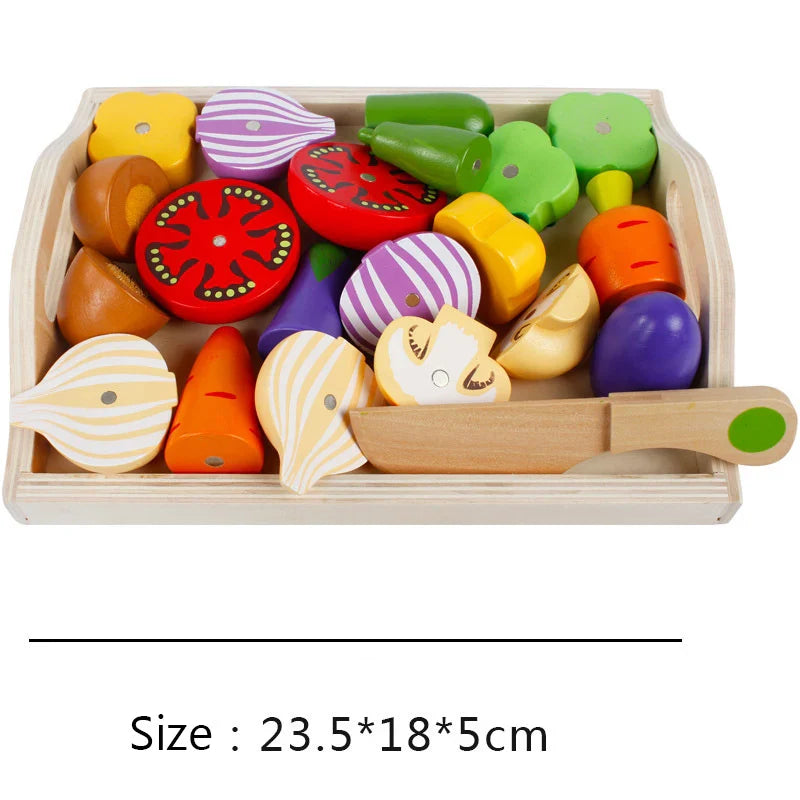 Wooden Fruit and Vegetable Pretend Play Set
