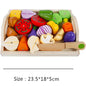 Wooden Fruit and Vegetable Pretend Play Set