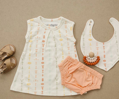 GOTS Certified Organic Cotton Dress w/ Bloomers - Boho Floral