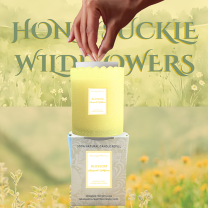 Honeysuckle Wildflowers Natural Candle 8oz Kaia Collection
