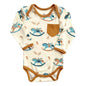Organic Cotton Long Sleeve Bodysuit - Rocking Horse