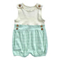 GOTS Certified Organic Cotton Bubble Romper - I Love You (Desert Green)