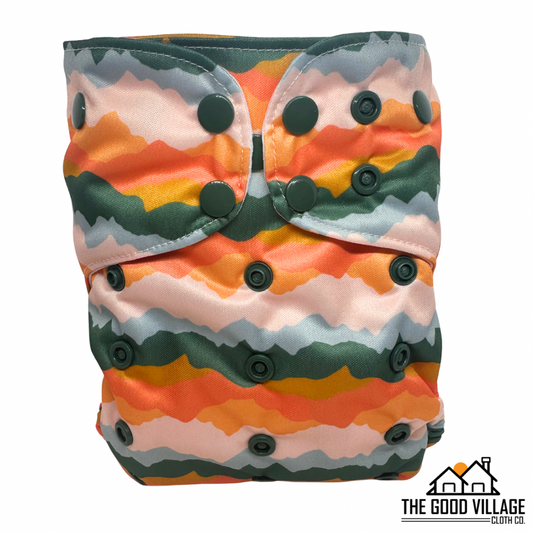 One Size Pocket Diaper | Sunset Peaks