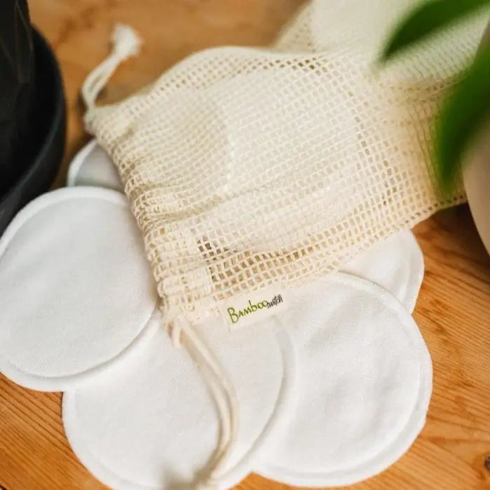 Reusable Bamboo Cotton Facial Rounds - Set of 20