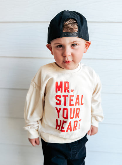 Mr Steal Your Heart Crewneck Sweatshirt - Cream